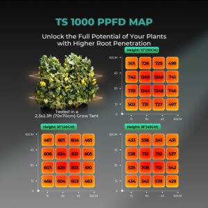 2024 Mars Hydro TS 1000 Täisspektriga LED kasvulamp 150W hämardatav Pflanzenlampen 11