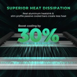 (2024 Uus versioon) Mars Hydro nutikas hämardatav FC-E1500 Bridgelux 150W LED kasvulamp 70x70 cm kasvatustelgile (1-3 taime) 8