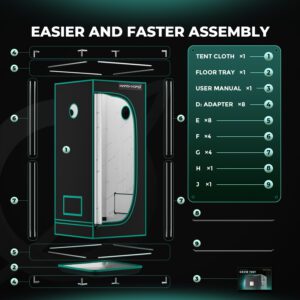 Mars Hydro 60x60x140cm sisekasvatustelk