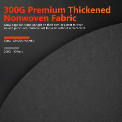 Spider Farmer 5-galloniline 3.78L istutuskott, 5-osaline komplekt