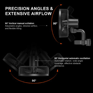Spider Farmer 15 cm klamberventilaator kasvatustelgi jaoks