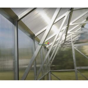 Alternative view of Viilkatusega Kasvuhoone Victoria - 3.0 m Lai, 3-12m Pikk Avar ja Eriti Tugev Kasvuhoone