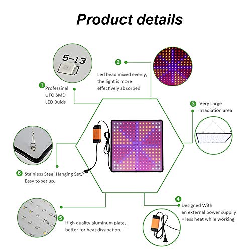 Fyeme LED taimekasvatuslamp 45W täisspektriga taimevalgusti toataimedele