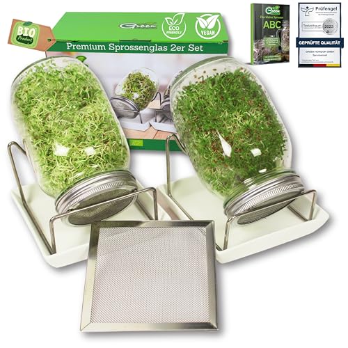 Green SEEDS® [Originaalne idandamisnõu 2-osaline komplekt + KRESSISÕEL + 1000 ml kvaliteetse roostevabast terasest restkaane