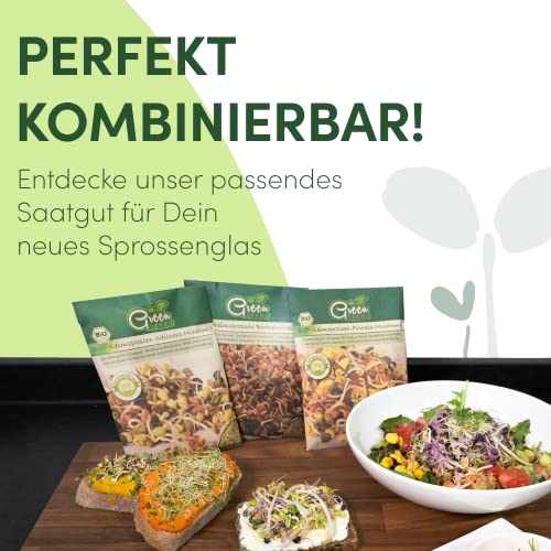 Green SEEDS® [Originaalne idandamisnõu 2-osaline komplekt + KRESSISÕEL + 1000 ml kvaliteetse roostevabast terasest restkaane