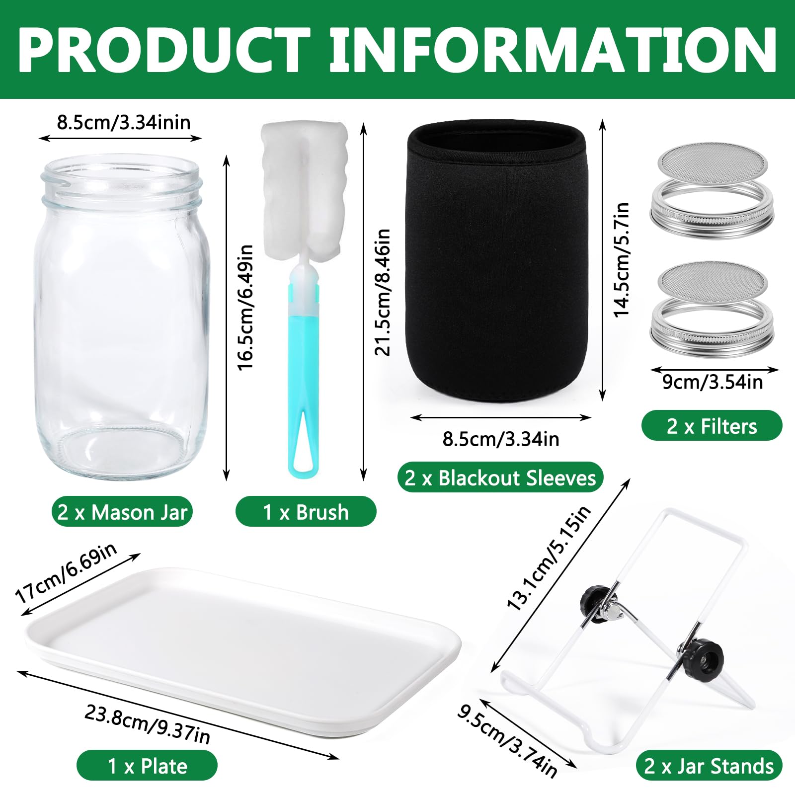GUHAOOL idandamisnõude komplekt 1000ml – 2 idandamisnõud