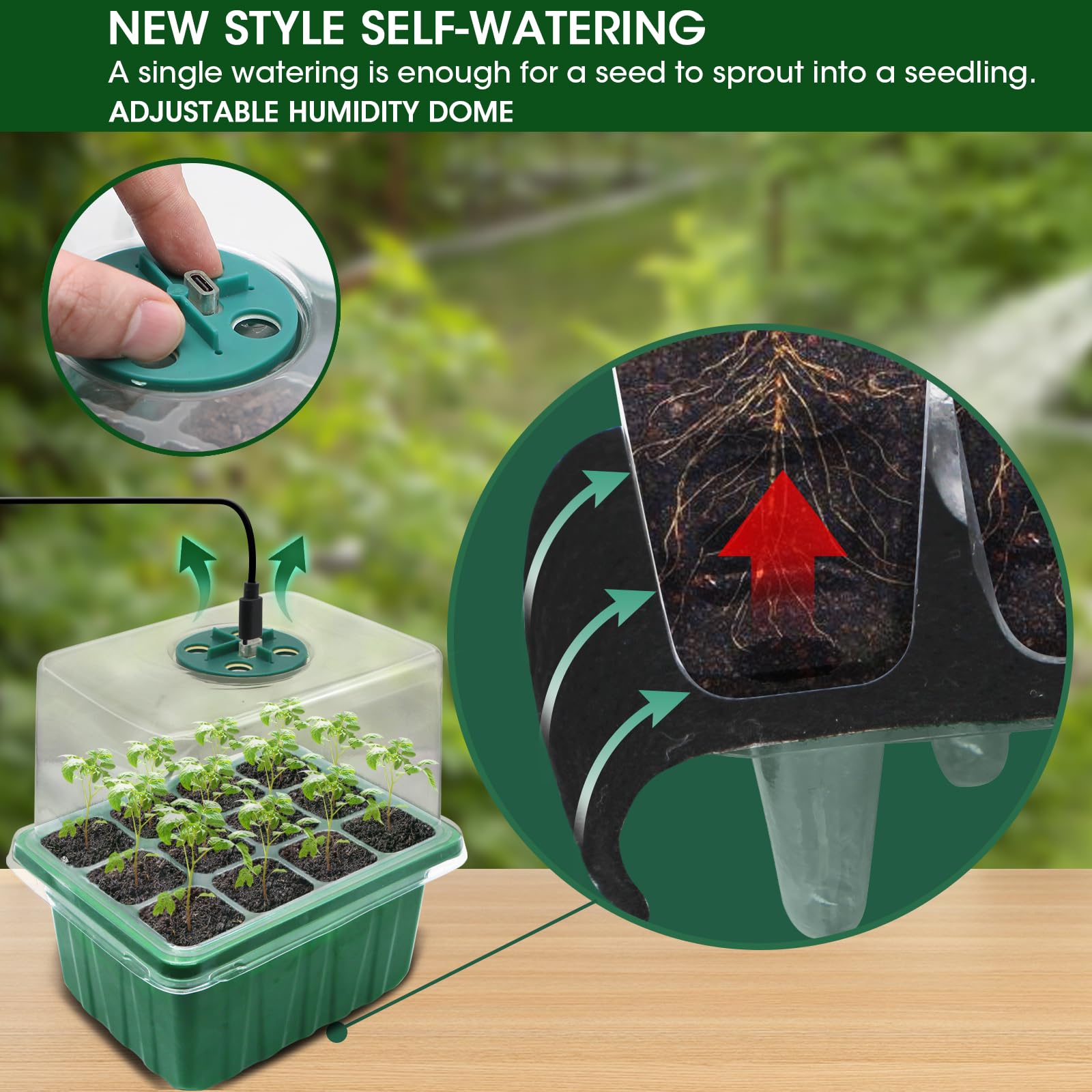 MYMULIKE isekastvad idandusalused kasvuvalgustusega