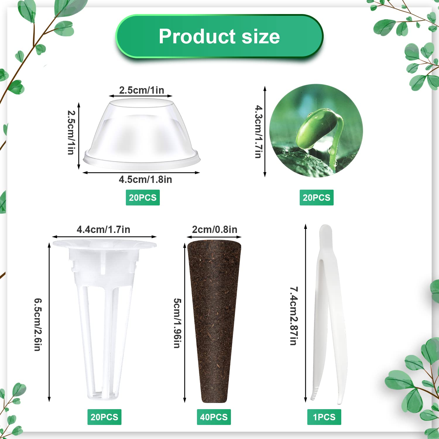 101-osaline hüdropoonika tarvikute komplekt Aerogardeni ja hüdropooniliste kasvusüsteemide jaoks