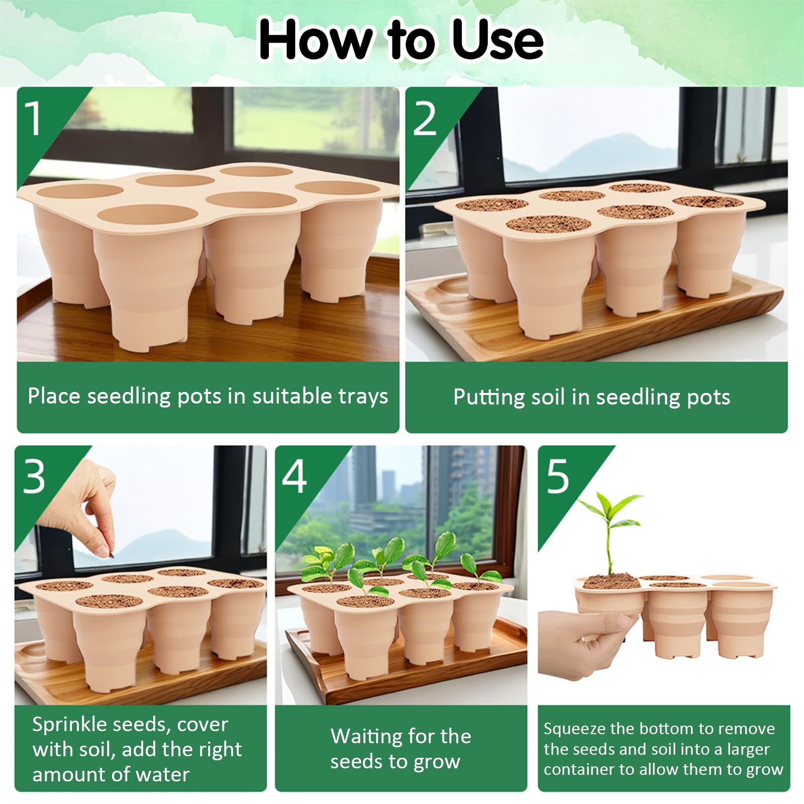 Winmany 2 tk silikoonist seemneidustusalus