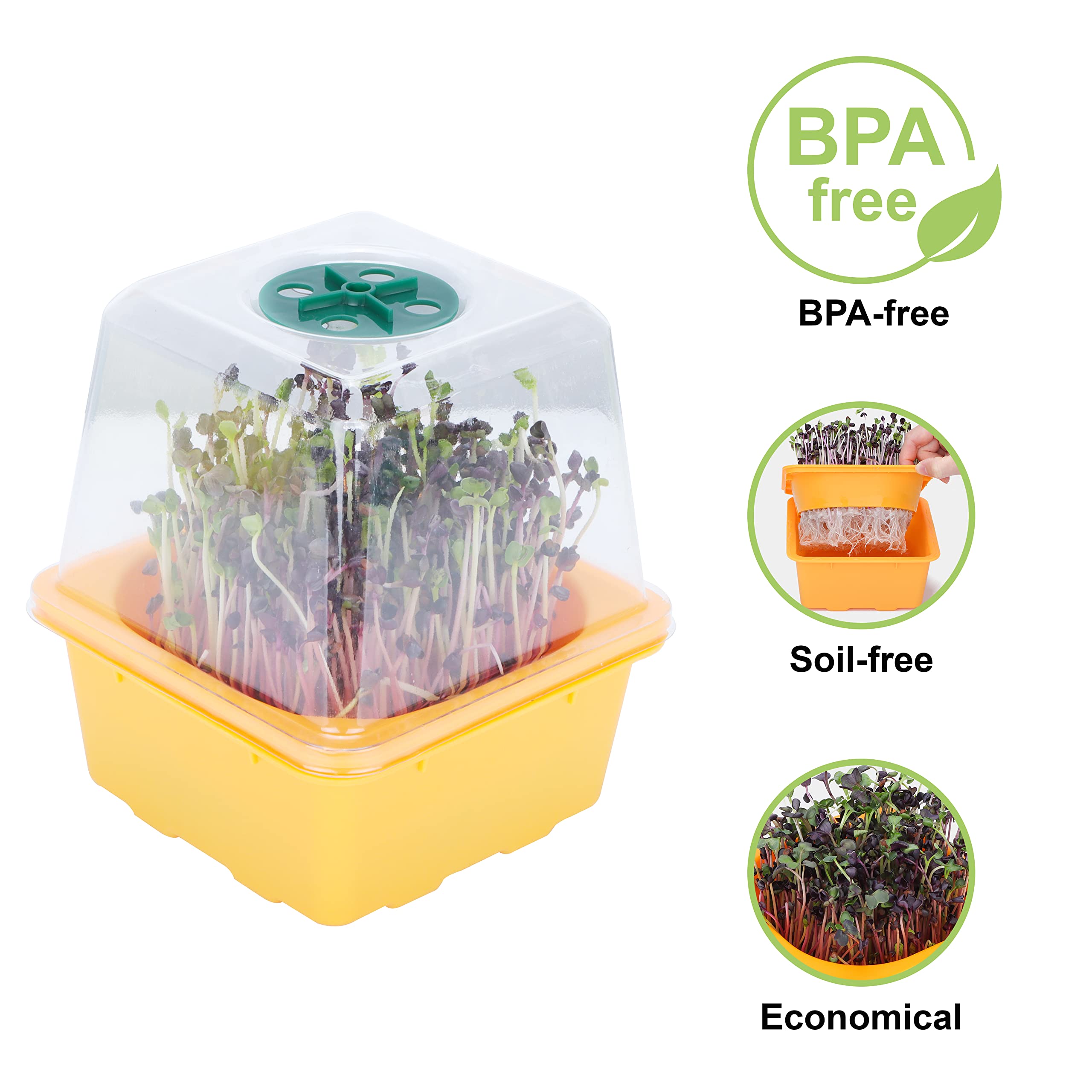 LUVCOSY 6-osaline mikroroheliste ja idandite kasvatamise komplekt