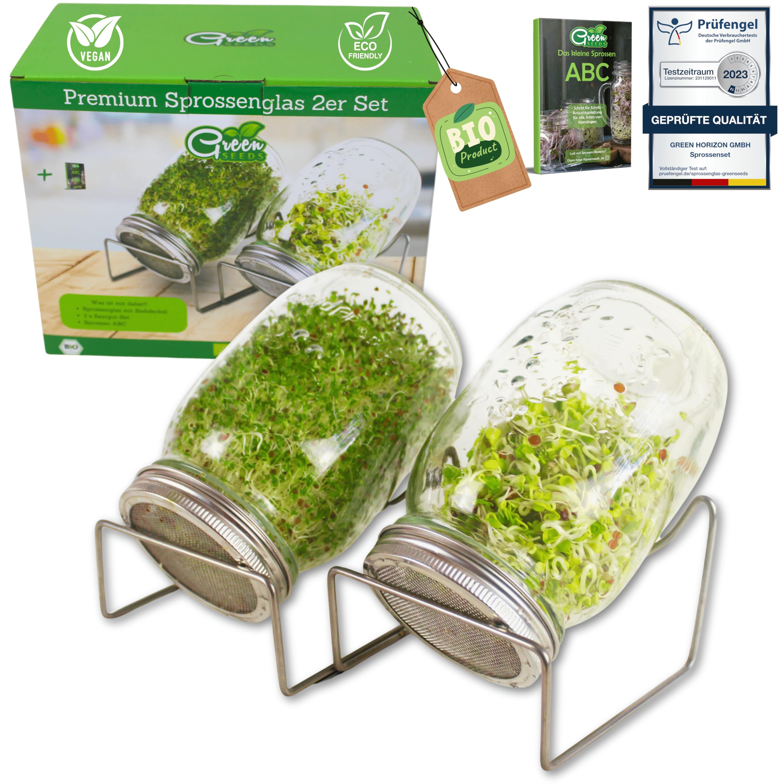 Green SEEDS idandamisnõu 2-osaline komplekt 1000ml – roostevaba terasest sõelaga kaas