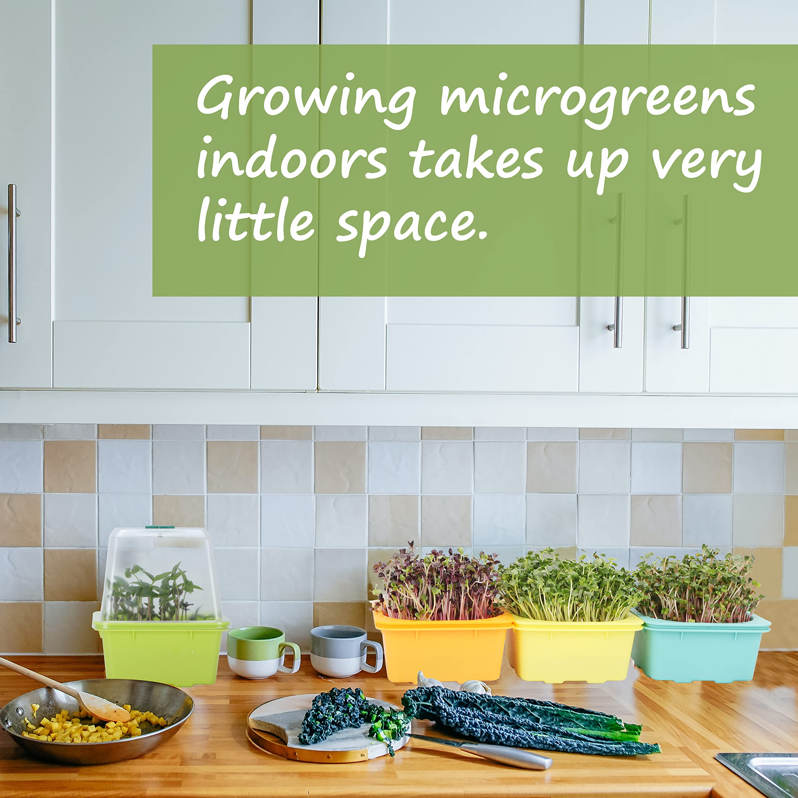 LUVCOSY 6-osaline mikroroheliste ja idandite kasvatamise komplekt