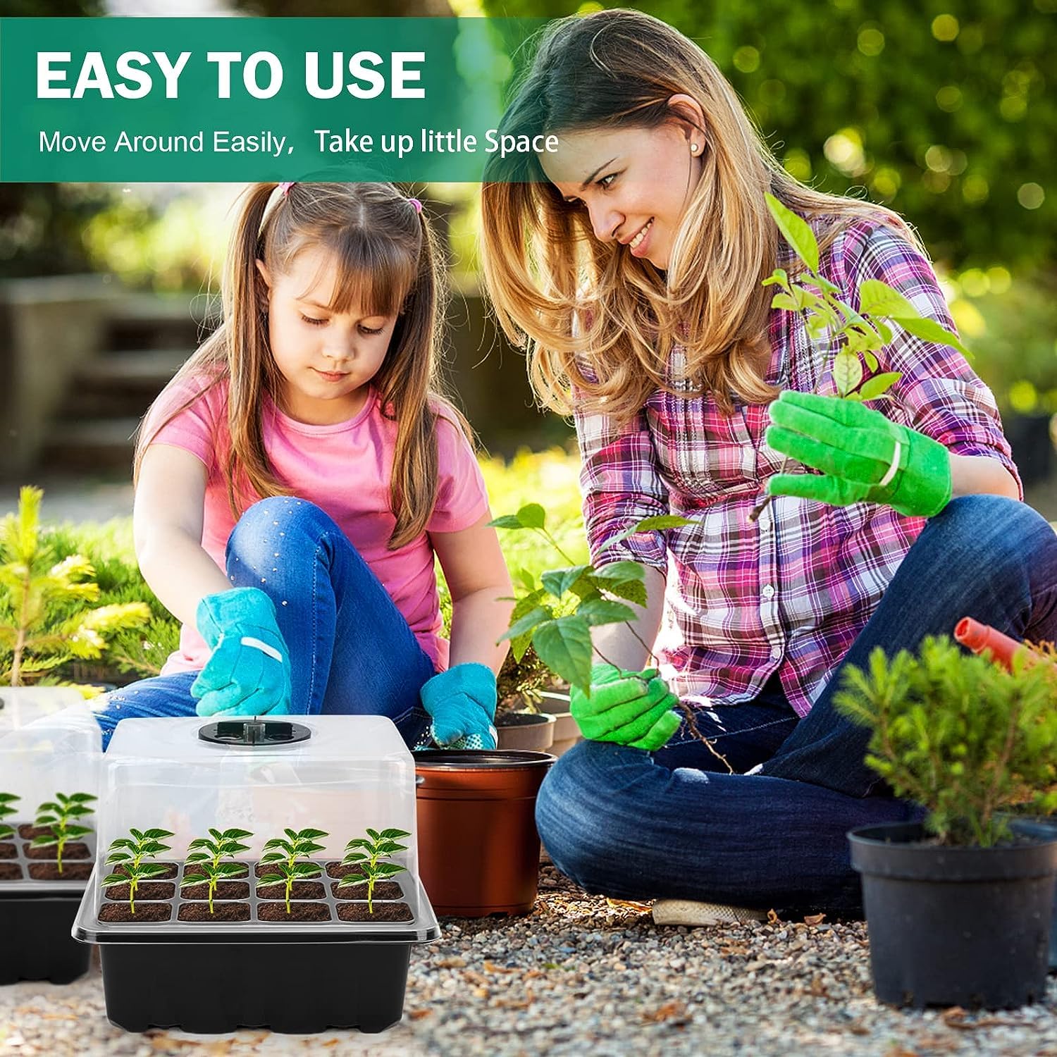 RIOGOO 4-osaline seemnete idandamise komplekt koos kasvutulega