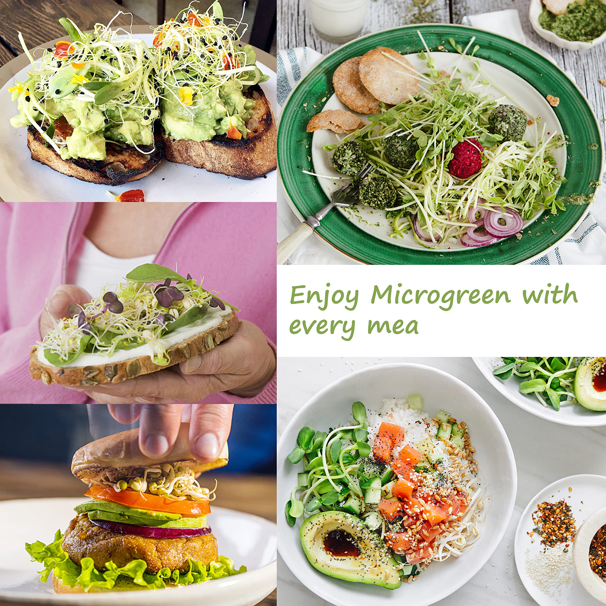 LUVCOSY 6-osaline mikroroheliste ja idandite kasvatamise komplekt