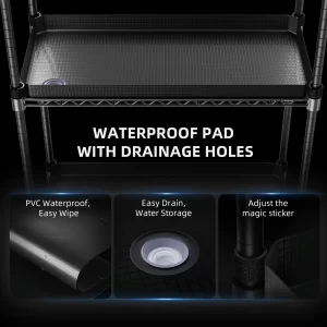 Spider Farmer 4-korruseline taimeriiul kasvuvalgustitega 108W | Kompaktne lahendus siseruumide aianduseks ja kasvuhoonetele