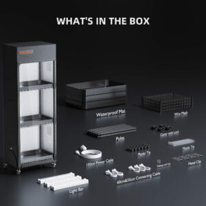 Spider Farmer 4-korruseline taimeriiul kasvuvalgustitega 54W | Kompaktne ja tõhus siseruumide aianduseks