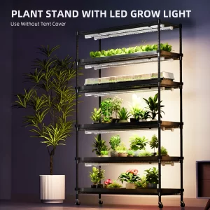 Spider Farmer 6-korruseline taimeriiul kasvuvalgustitega 220W | Ideaalne siseruumides kasvatamiseks ja kasvuhoonetele