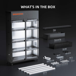 Spider Farmer 6-korruseline taimeriiul kasvuvalgustitega 220W | Ideaalne siseruumides kasvatamiseks ja kasvuhoonetele