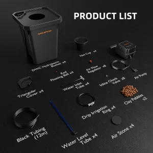 Spider Farmer DWC hüdroponiline kasvatussüsteem 7-gallonise sügavveekultuuriga ja pealtilgutussüsteemiga