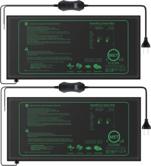50W Soojendusmatt Taimedele Termostaadiga (2 tk komplekt) – Täpne Temperatuuri Reguleerimine ja IP67 Veekindlus