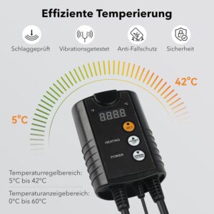 Digitaalne Temperatuuriregulaator Anduriga – Professionaalne Termostaat Soojendusmatile, Terraariumile ja Pruulimisele (230V, 2000W)