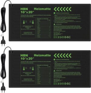 Soojendusmatt Taimedele (2 tk komplekt) – 17,5W Idandusmatt Seemnete ja Istikute Kasvatamiseks, 50 x 26 cm