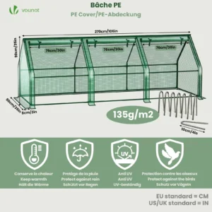 Roheline PE-kilega kasvuhoone