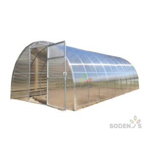 Agro Titaan kasvuhoone aias – 20 × 40 mm tsingitud toru ja polükarbonaatkate