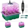 Qoolife minikasvuhoone LED-valgusega 2 tk