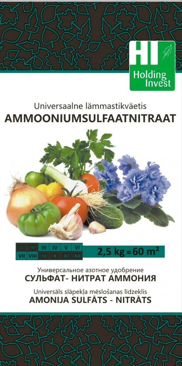 Ammooniumsulfaatnitraadi 2,5 kg pakend