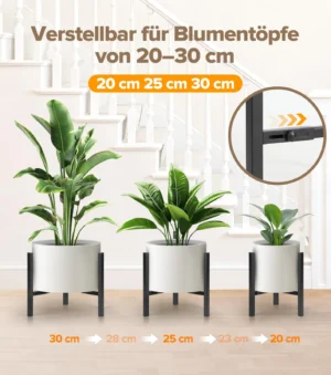 Reguleeritav laius 20–30 cm pottidele