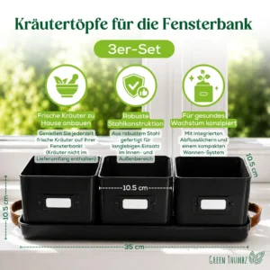 Maitsetaimed terasest pottides aknalaual