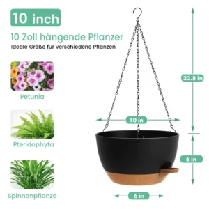 Rippuva lillepoti mõõdud: Ø 25 cm, kõrgus 15,5 cm
