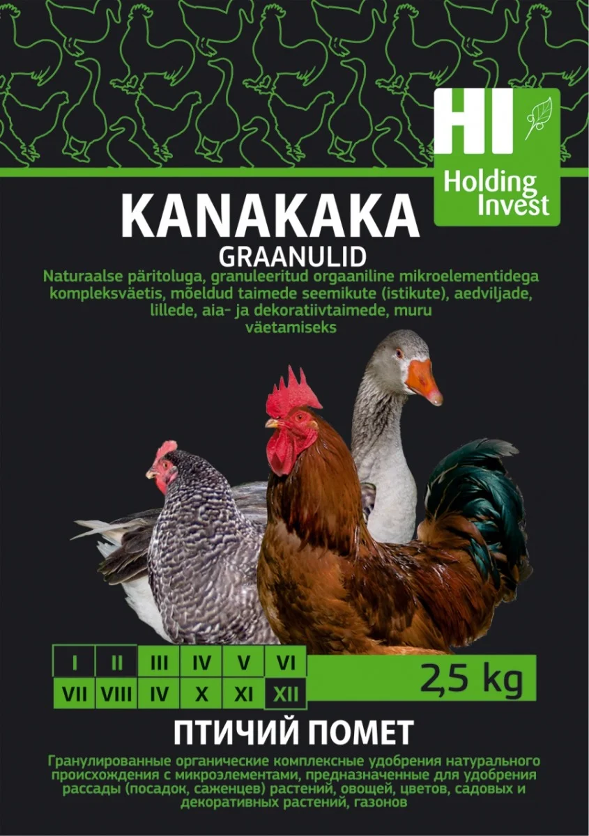 Kanakaka graanulid 2,5 kg – orgaaniline aiaväetis