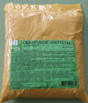 Okaspuude väetise 1 kg pakend
