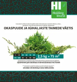Okaspuude ja igihaljaste taimede väetis 2,5 kg