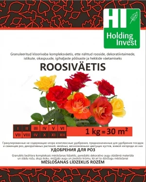 Roosiväetise 1 kg pakend