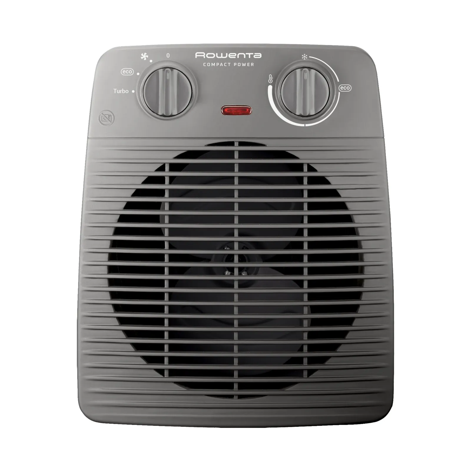 Rowenta soojapuhur eestvaates, termostaat ja režiiminupp