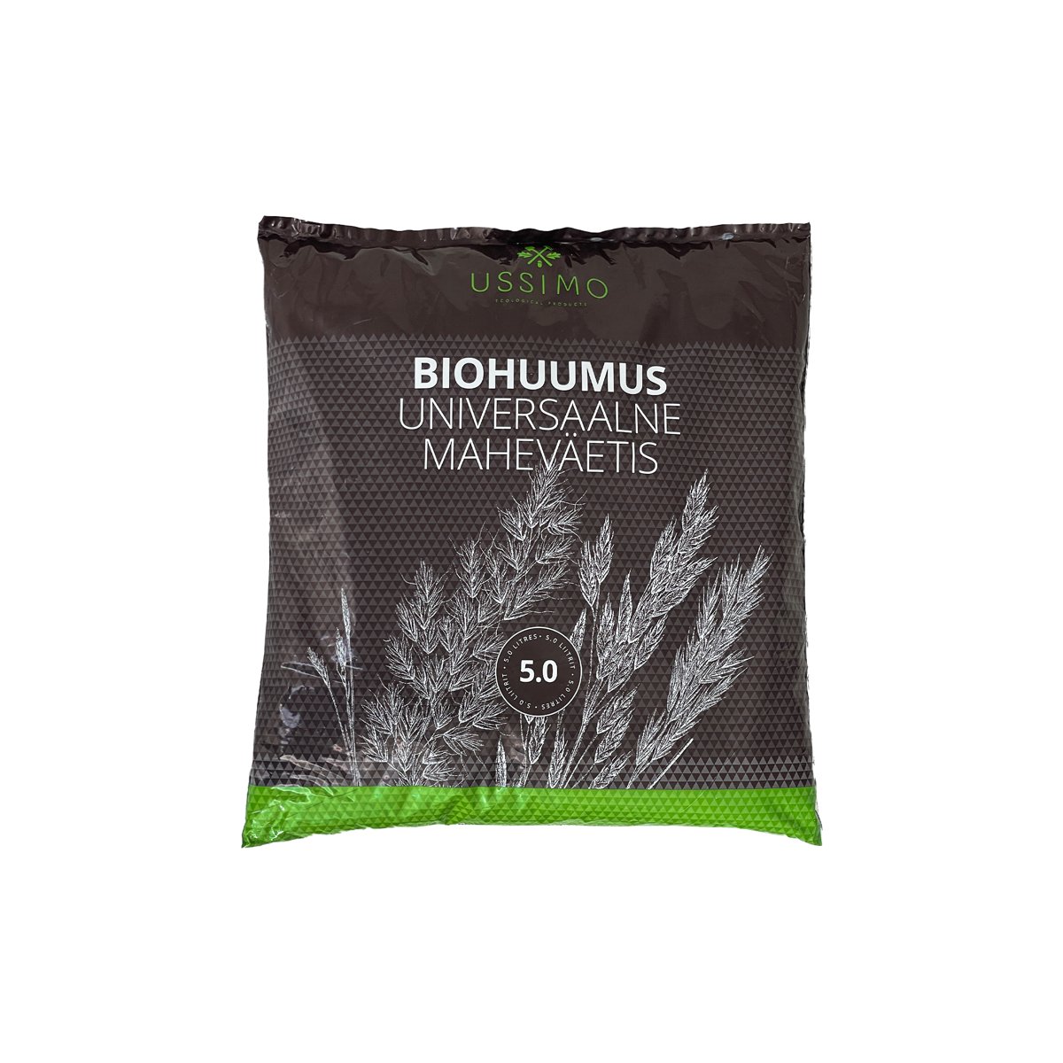 Ussimo Biohuumus universaalne maheväetis 5 l pakend eestvaade