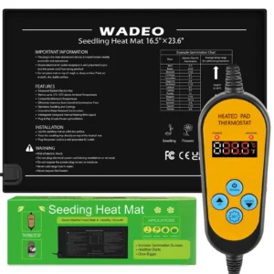 WADEO soojendusmatt taimedele 60 × 42 cm termostaadiga