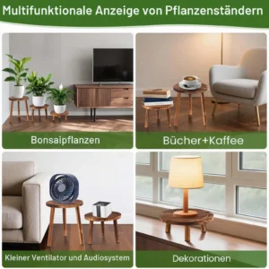 Puidust lillealused elutoa nurgas